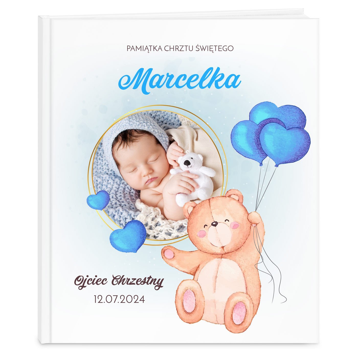Ksiga bani banie z Twoim zdjciem i nadrukiem dla chopca na chrzest