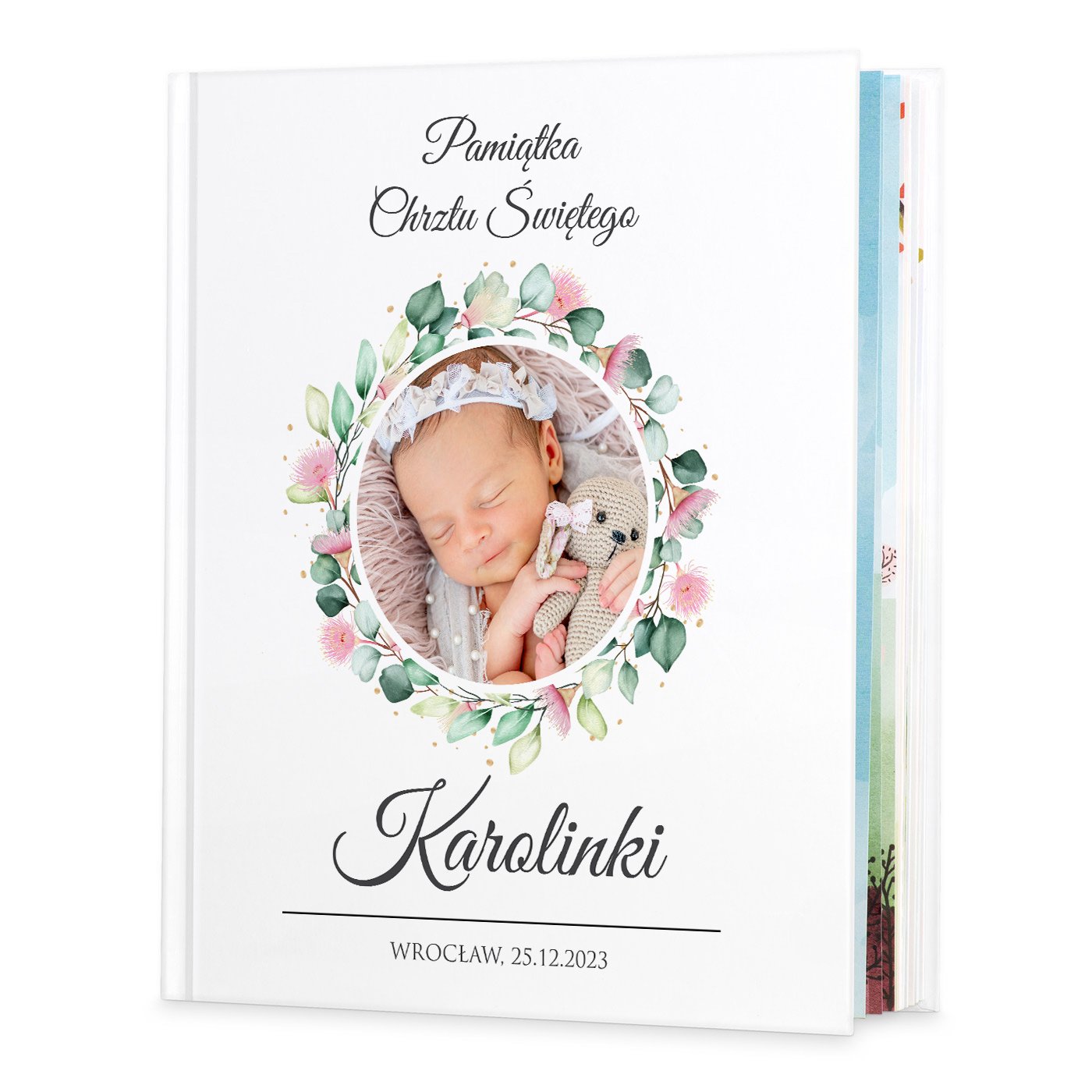Historie opowieci biblijne z nadrukiem dla dziewczynki na chrzest