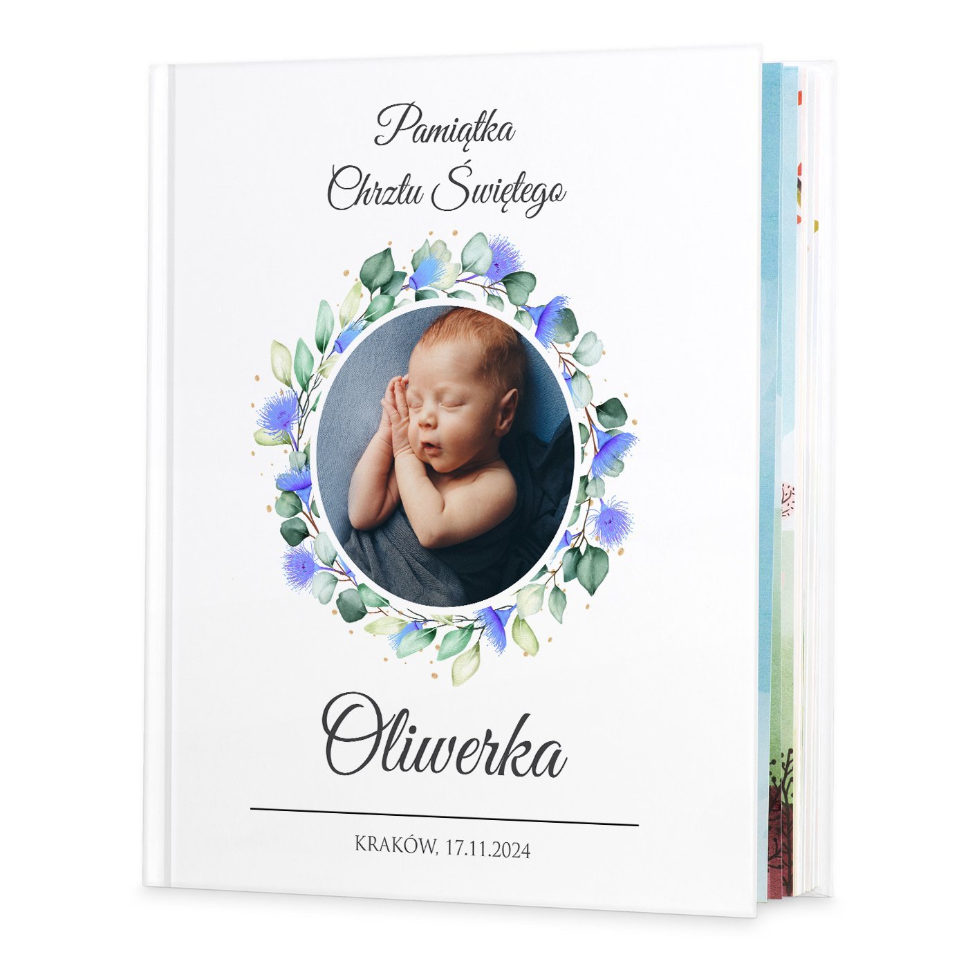 Historie opowieci biblijne z nadrukiem dla chopca na chrzest