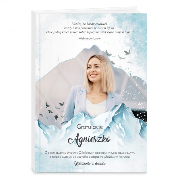 Planner kalendarz książkowy z Twoim zdjęciem dla koleżanki z okazji awansu w pracy