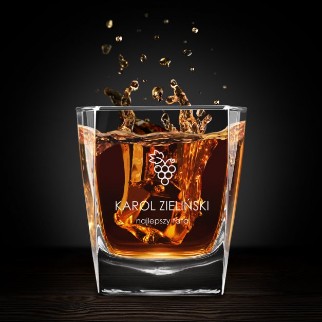 Szklanki grawerowane do whisky x6 komplet dedykacja dla taty