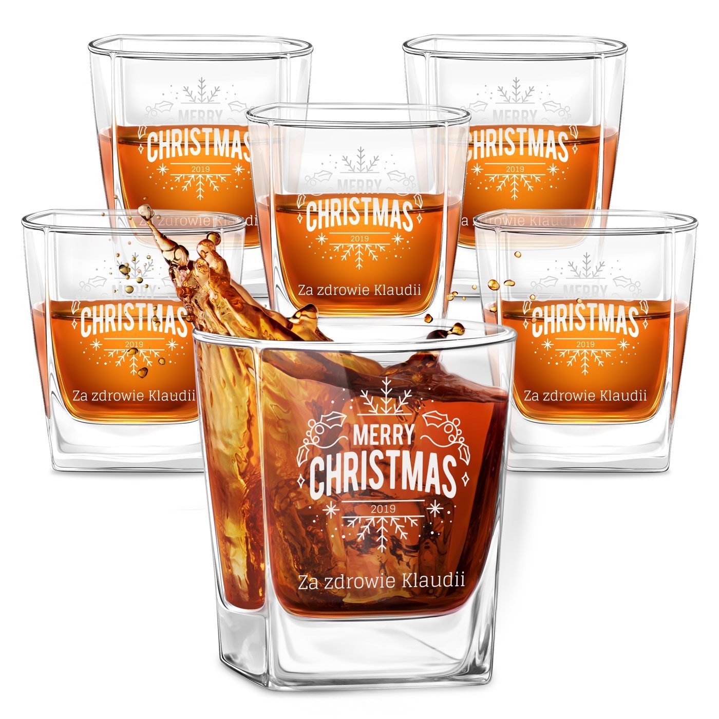 Szklanki grawerowane do whisky x6 komplet dla niej na wita