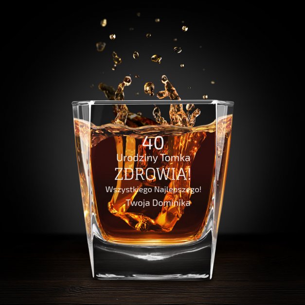 Szklanki grawerowane do whisky x6 komplet dedykacja dla niego na 50 urodziny