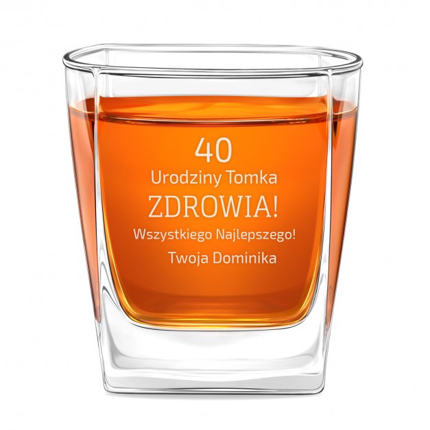 Szklanki grawerowane do whisky x6 komplet dedykacja dla niego na 50 urodziny