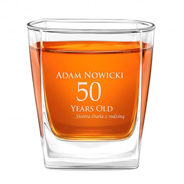 Szklanki grawerowane do whisky x6 komplet dedykacja dla brata na 30 40 50 urodziny