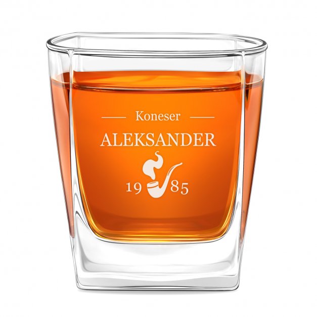 Szklanki grawerowane do whisky x6 komplet dedykacja dla konesera na urodziny