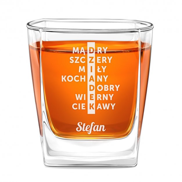 Szklanki grawerowane do whisky x6 komplet dedykacja dla dziadka