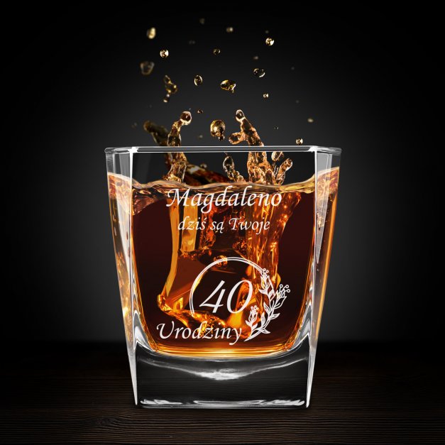 Szklanki grawerowane do whisky x6 komplet dedykacja dla niej na 30 40 50 urodziny