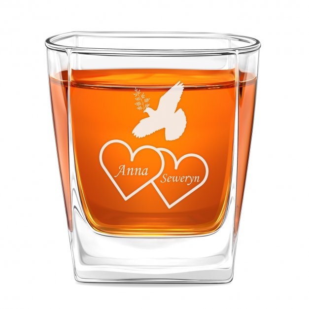 Szklanki grawerowane do whisky x6 komplet dedykacja dla pary na ślub rocznicę
