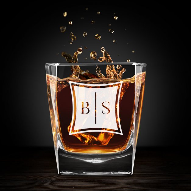 Szklanki grawerowane do whisky x6 komplet inicjały dla pary na ślub rocznicę