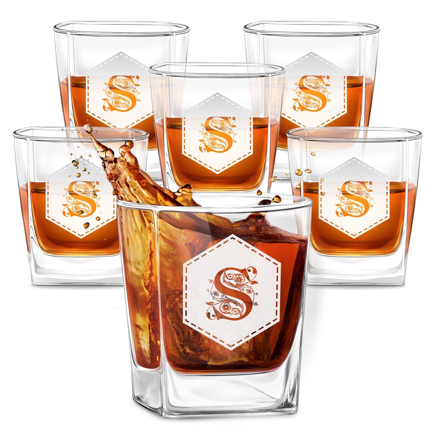 Szklanki grawerowane do whisky x6 komplet dedykacja inicja