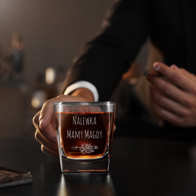 Szklanka do whisky z grawerem na nalewkę dla mamy