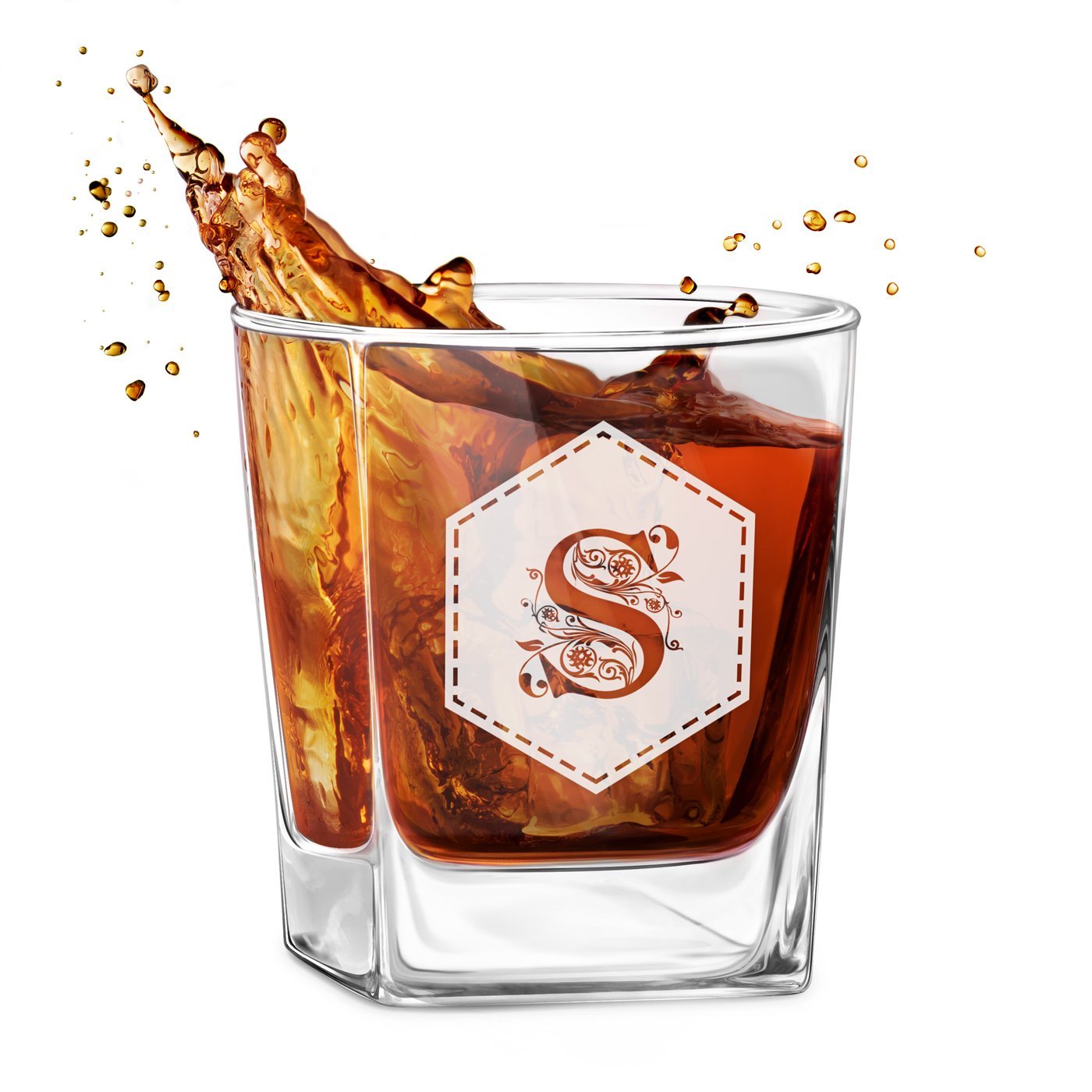 Szklanka do whisky z grawerem inicja