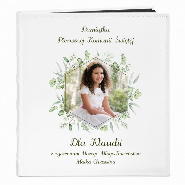 Album na zdjęcia z nadrukiem i Twoim dla dziewczynki na komunię