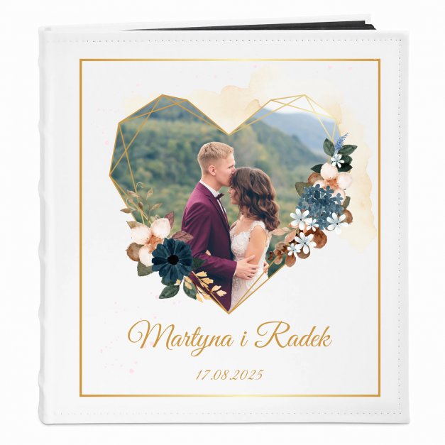 Album na zdjęcia z nadrukiem i Twoim zdjęciem dla pary na ślub