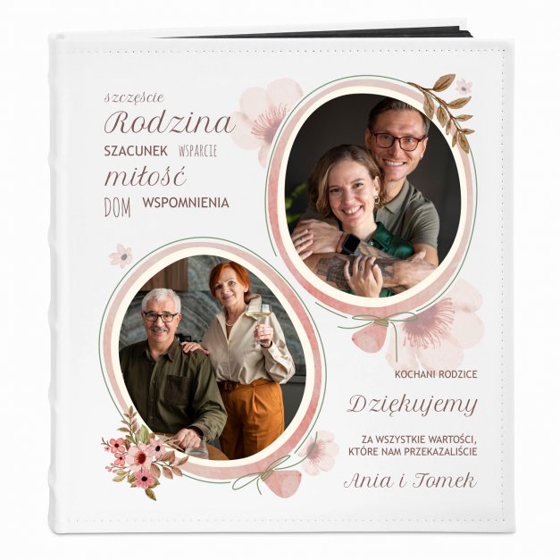 Album na zdjęcia z nadrukiem i Twoim zdjęciem jako podziękowanie ślubne dla rodziców