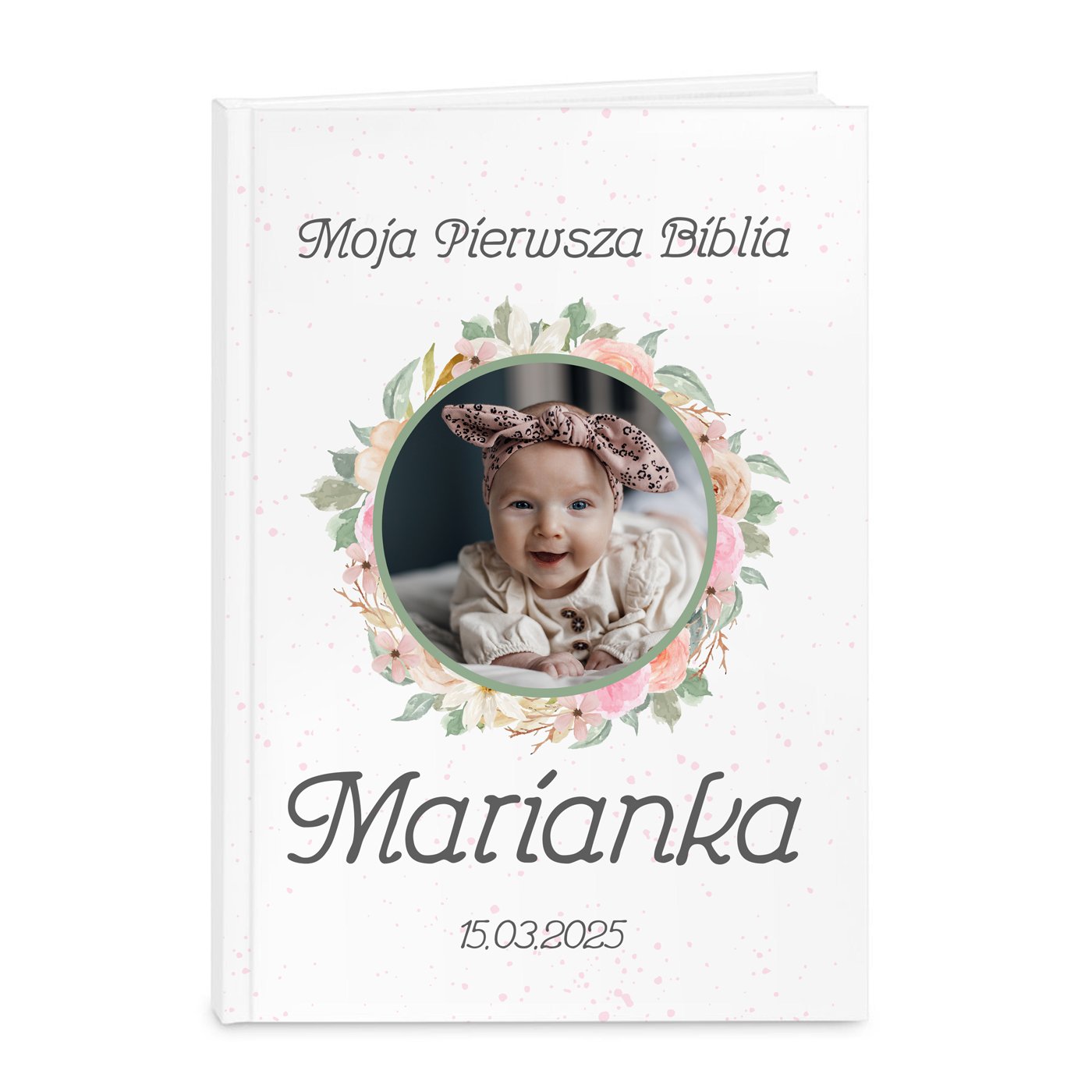 Biblia rozmiar M z nadrukiem i Twoim zdjciem dla dziewczynki