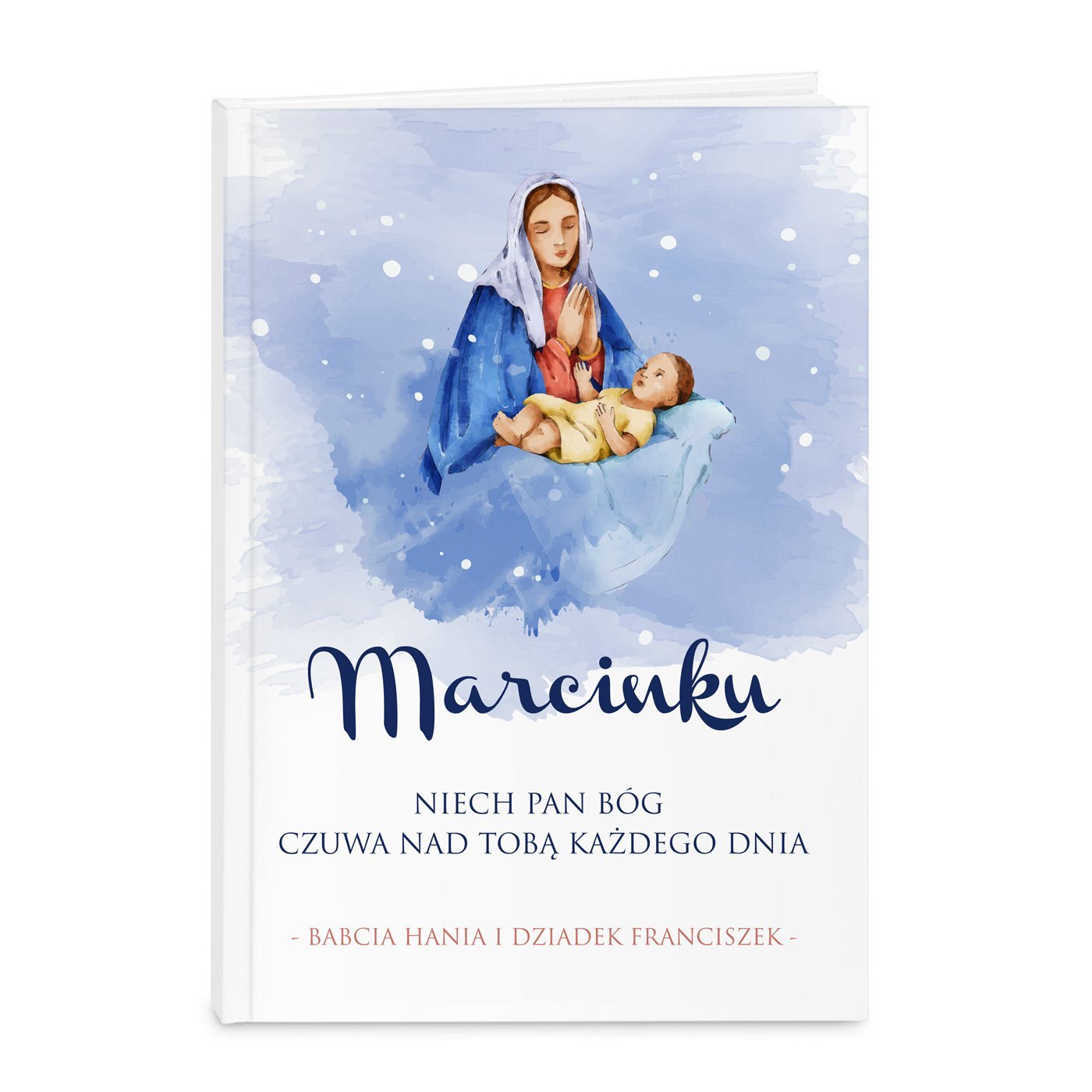Biblia rozmiar M z nadrukiem dla chopca na narodziny imieniny chrzciny komuni