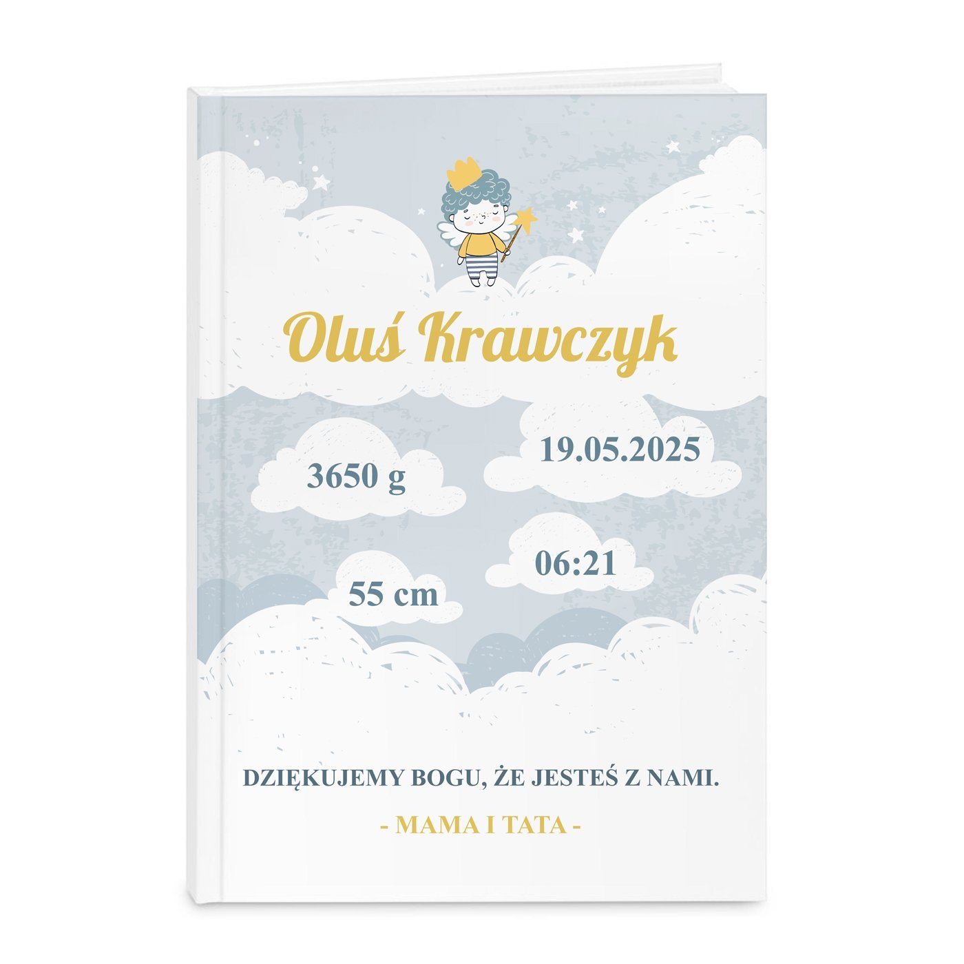Biblia rozmiar M z nadrukiem dla chopca z okazji narodzin
