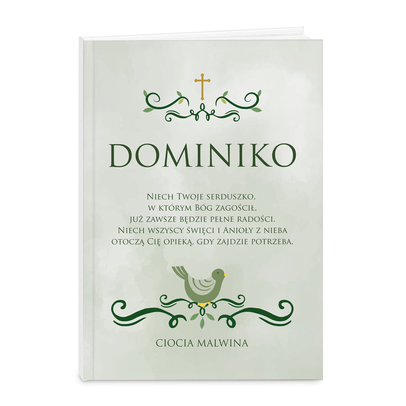 Biblia rozmiar M z nadrukiem dla dziewczynki na chrzciny komuni