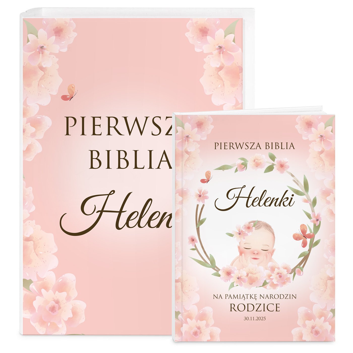 Biblia w etui z nadrukiem dla dziewczynki na narodziny