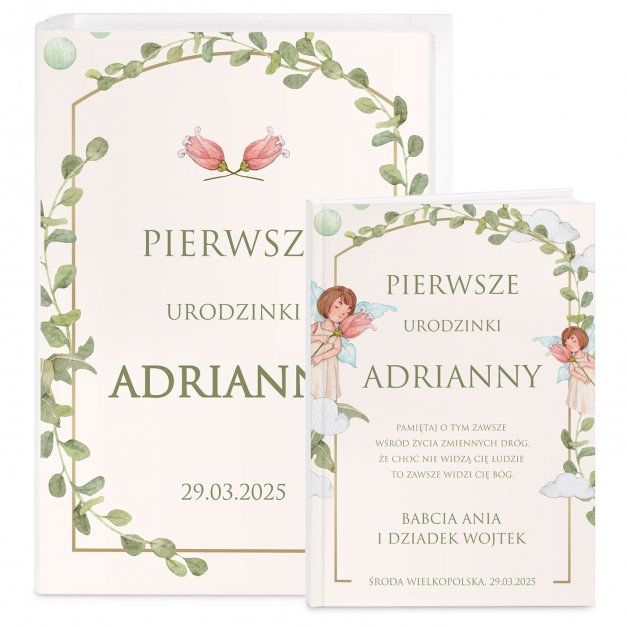 Biblia w etui z nadrukiem dla dziewczynki na roczek