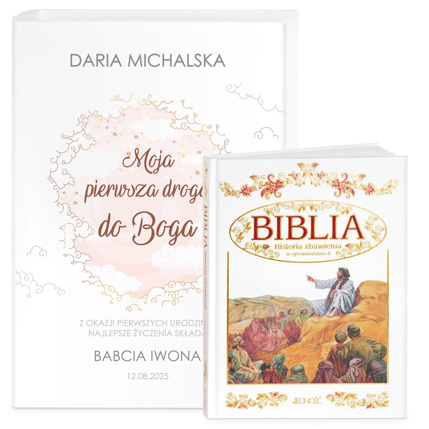 Biblia w etui z nadrukiem dla dziewczynki na roczek