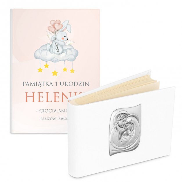 Album na zdjęcia w etui z nadrukiem dla dziewczynki na roczek