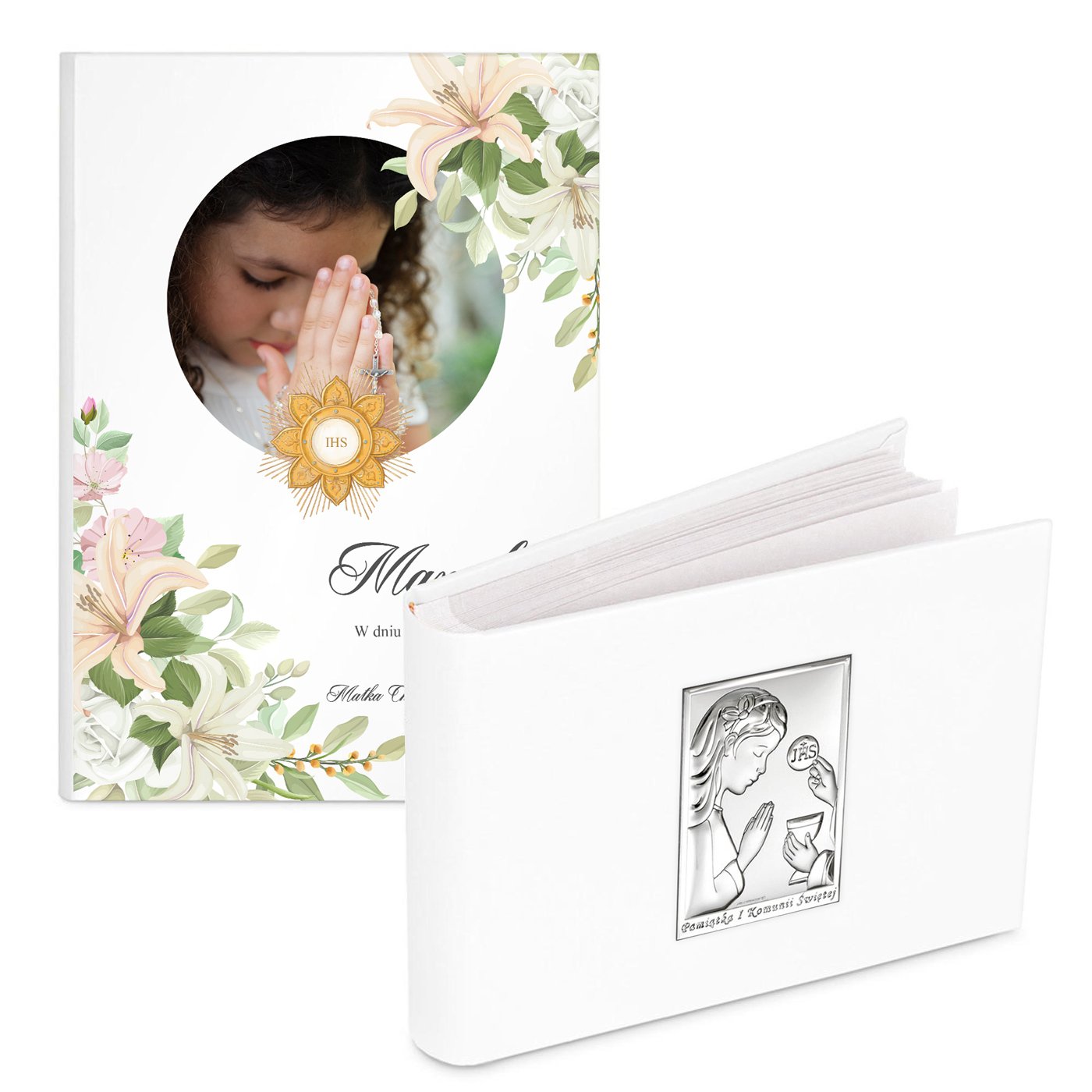 Album na zdjcia w etui z Twoim zdjciem dla dziewczynki na komuni