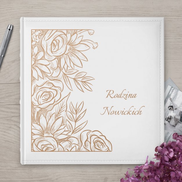 Duży album na zdjęcia z nadrukiem dla pary na ślub rocznicę, parapetówkę