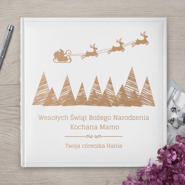 Duży album na zdjęcia z nadrukiem dla mamy na święta