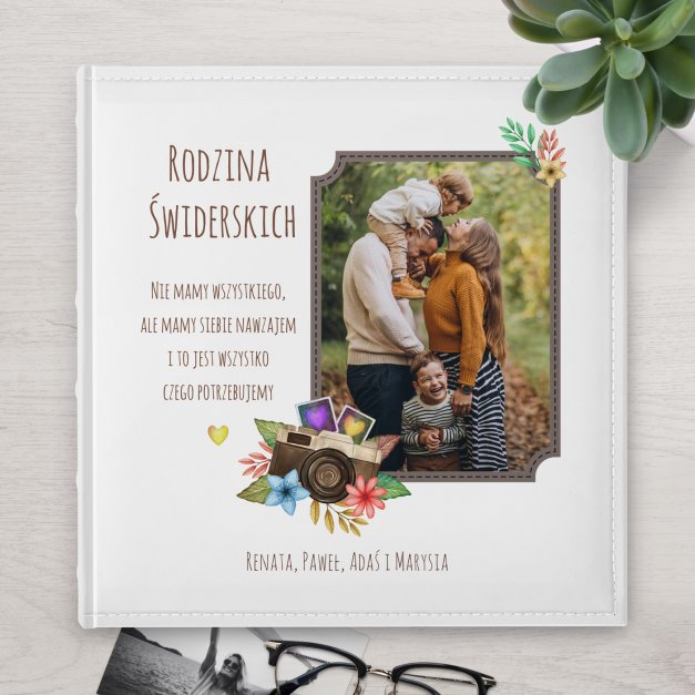 Duży album na zdjęcia z Twoim zdjęciem dla pary na ślub rocznicę parapetówkę