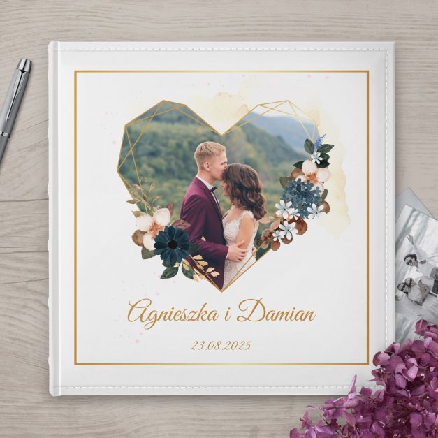 Duży album na zdjęcia z Twoim zdjęciem dla pary na ślub