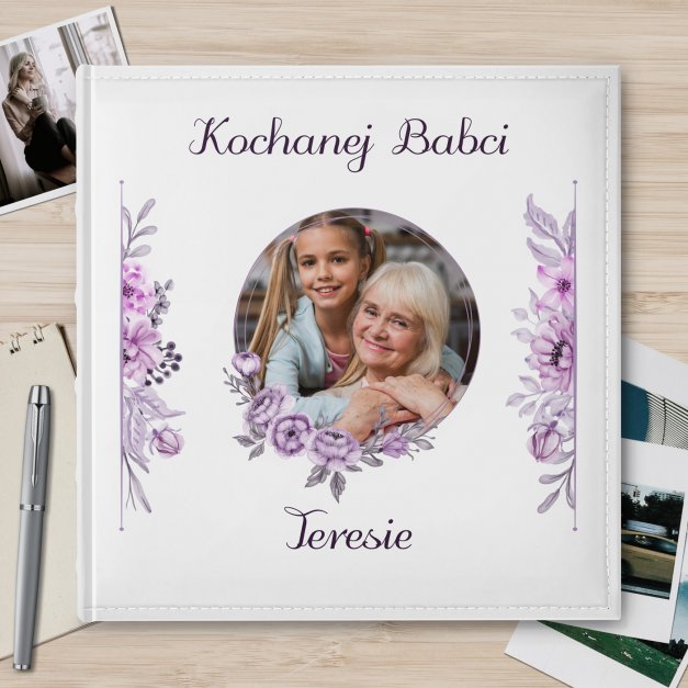 Duży album na zdjęcia z Twoim zdjęciem dla babci