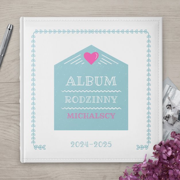 Duży album na zdjęcia z nadrukiem dla pary na ślub rocznicę parapetówkę