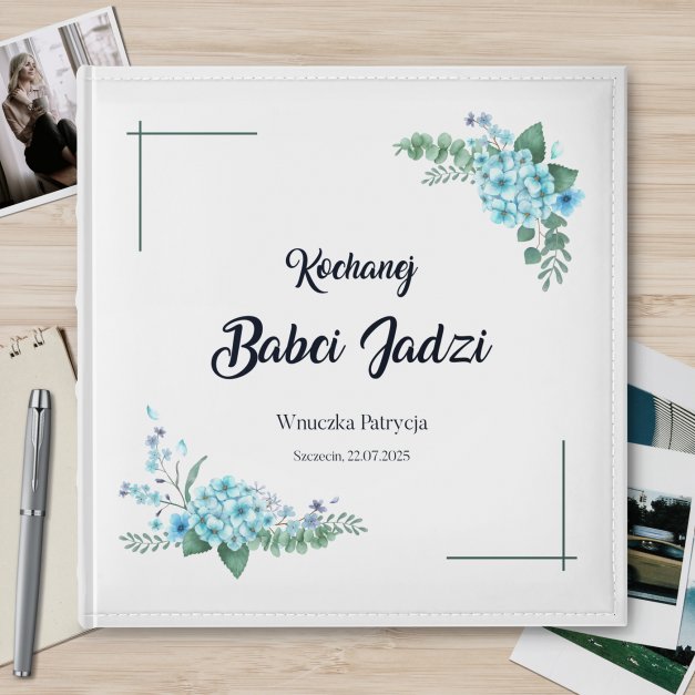 Duży album na zdjęcia z nadrukiem dla babci