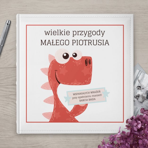 Duży album na zdjęcia z nadrukiem dla chłopca na imieniny
