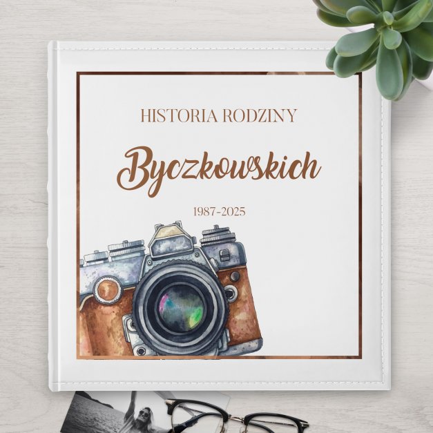 Duży album na zdjęcia z nadrukiem dla pary na ślub rocznicę parapetówkę