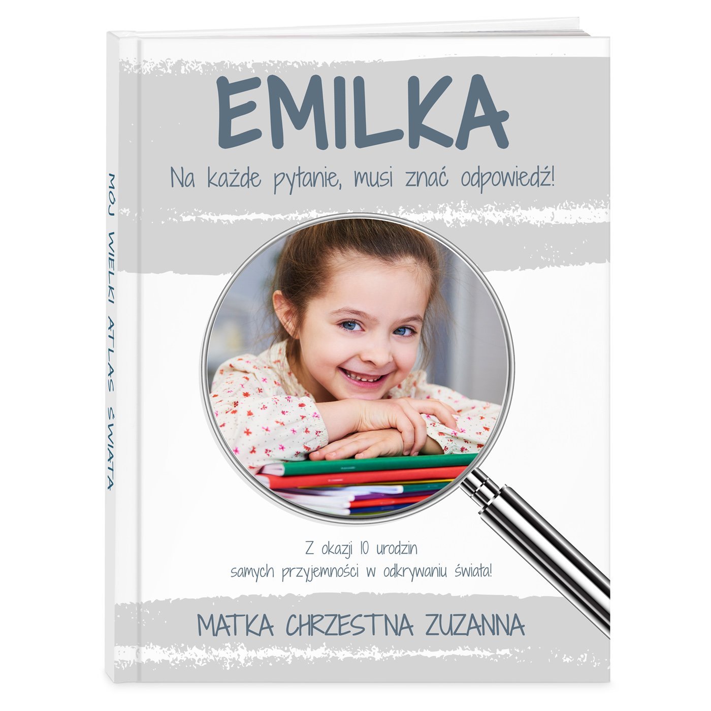 Atlas geograficzny z Twoim zdjciem dla dziewczynki na urodziny
