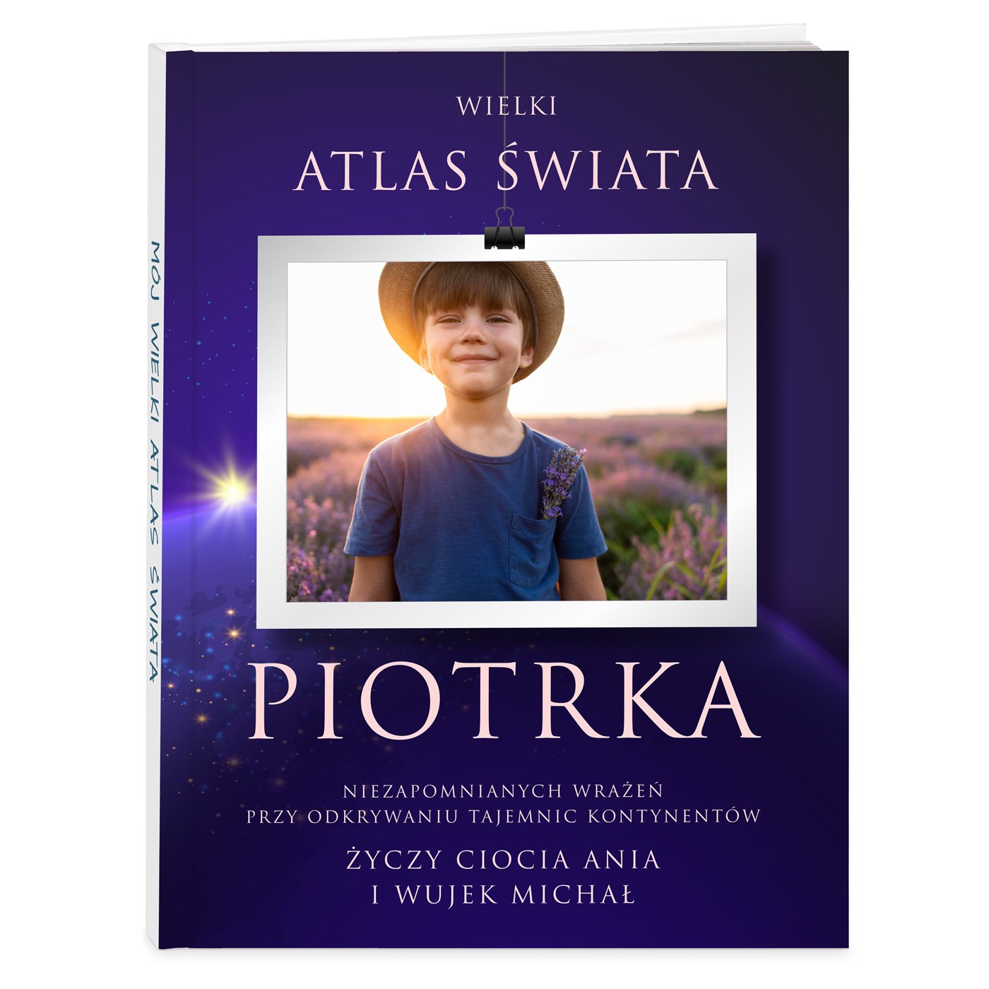 Atlas geograficzny z Twoim zdjciem dla chopca