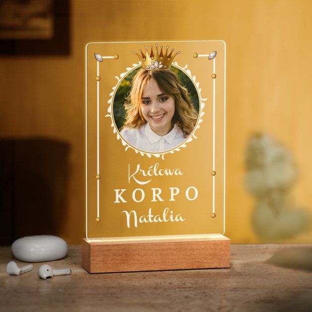 Lampka ramka L z wydrukiem na szkle akrylowym i podświetleniem LED
