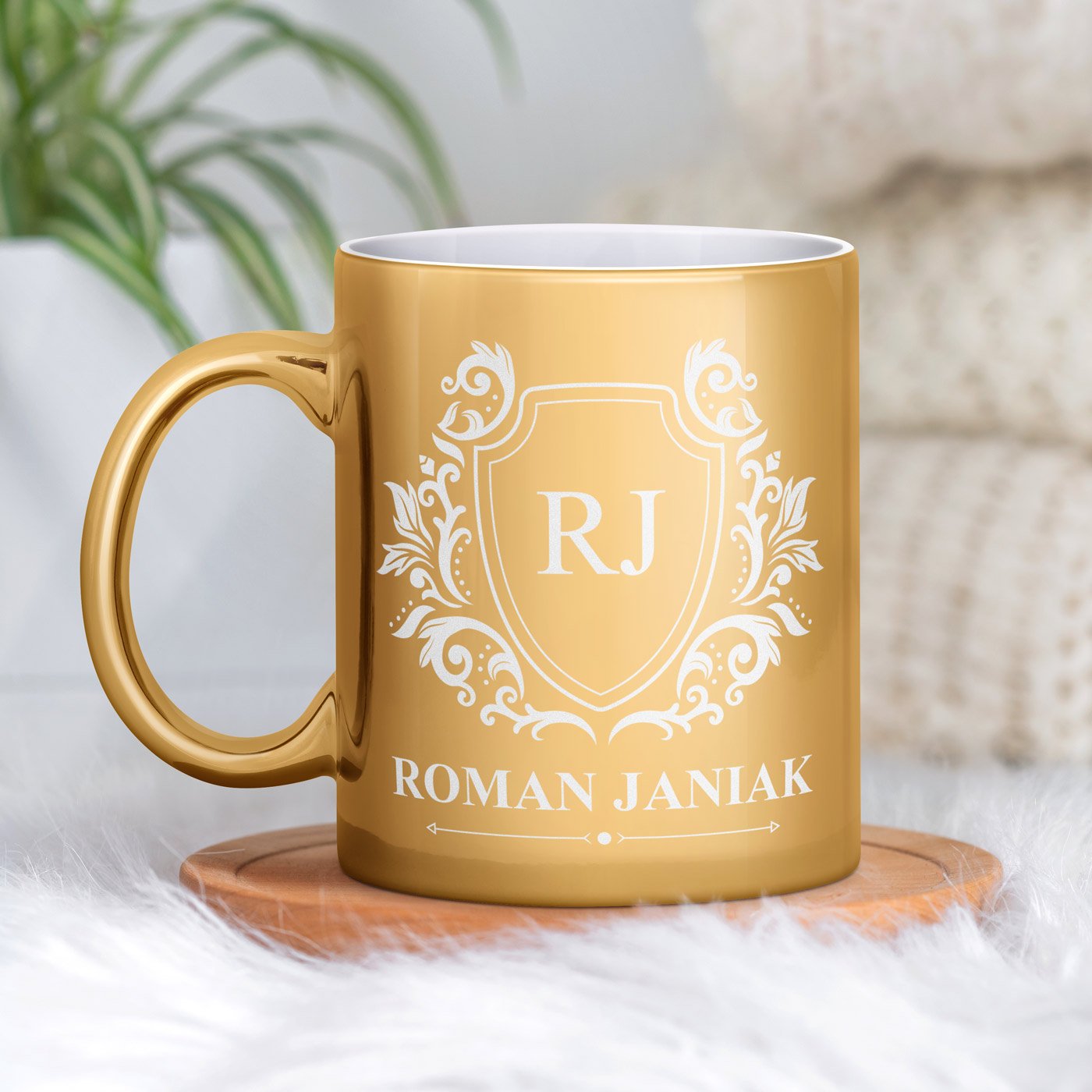 Kubek ceramiczny zoty z grawerem dla gentlemana
