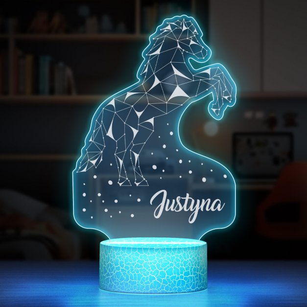 Lampka LED L 3D z nadrukiem na szkle akrylowym dla niej dziewczynki na imieniny