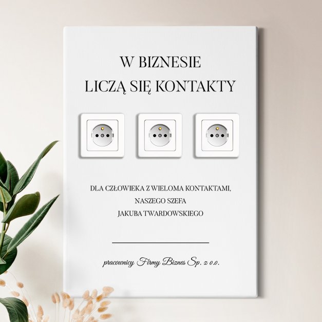 Obraz drukowany na płótnie z nadrukiem 50x70 dla szefa na święta