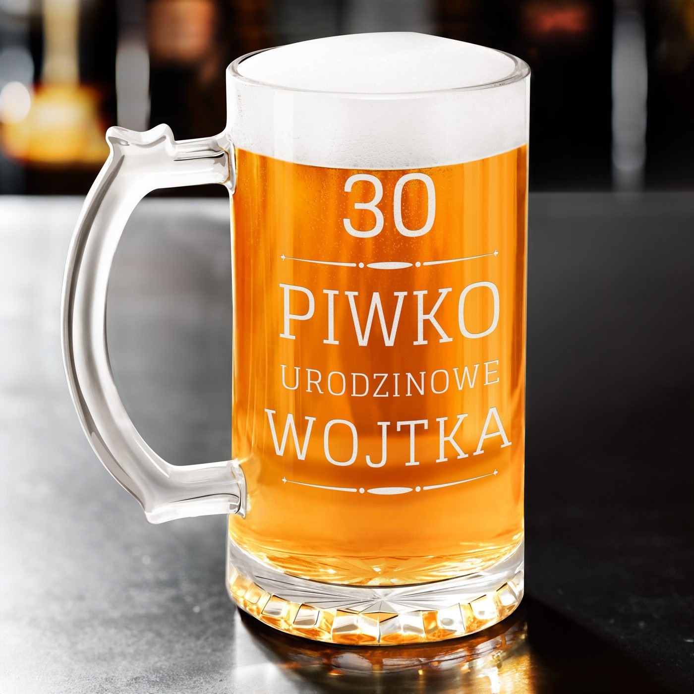 Kufel do piwa z grawerem dla piwosza na 30 urodziny