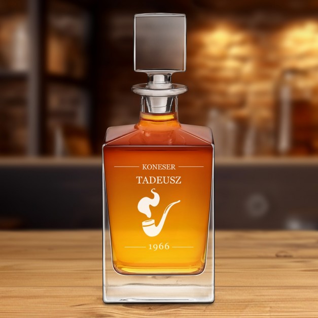 Karafka do whisky cube z grawerem dla gentlemana na urodziny