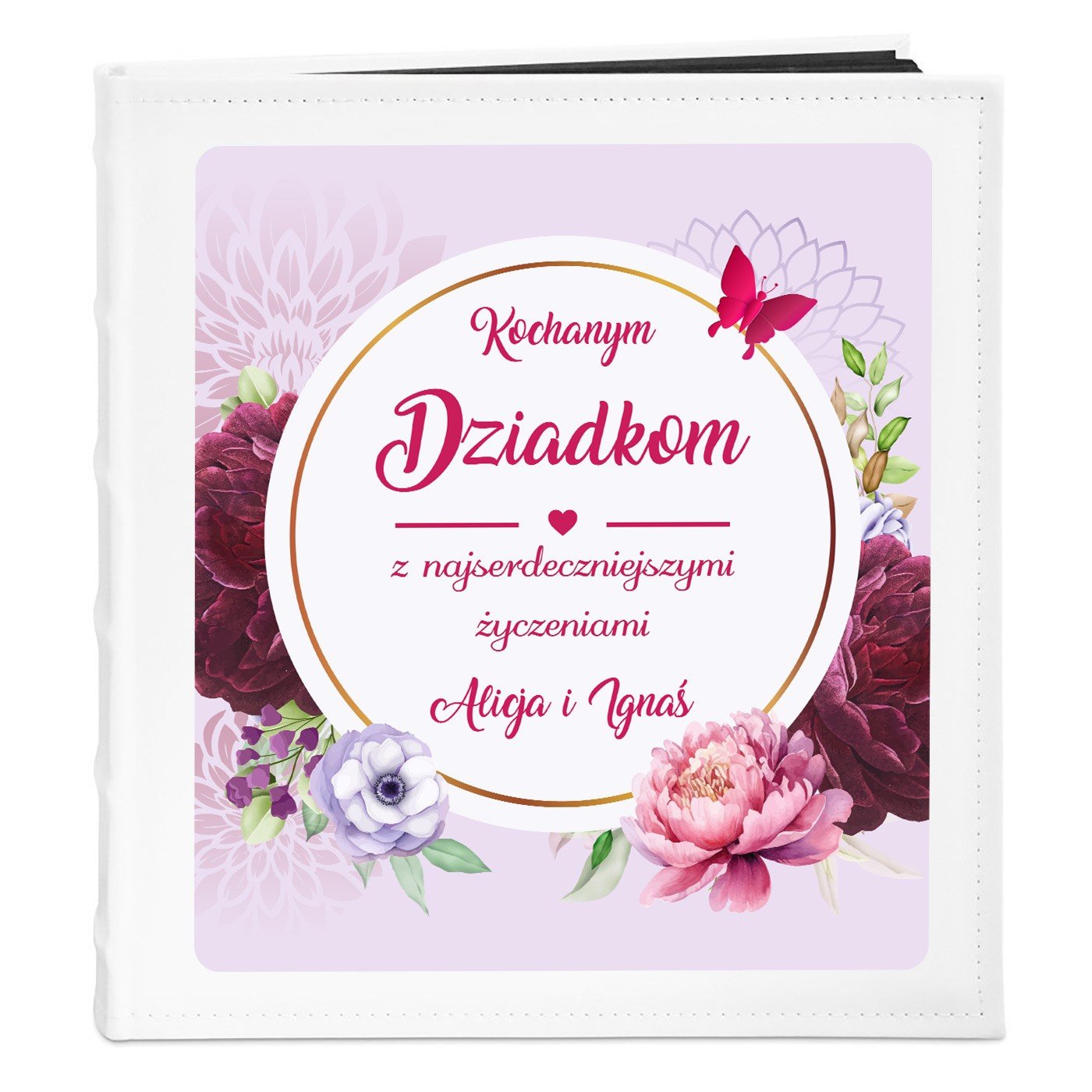 Album na zdjcia z nadrukiem na Dzie Babci i Dziadka