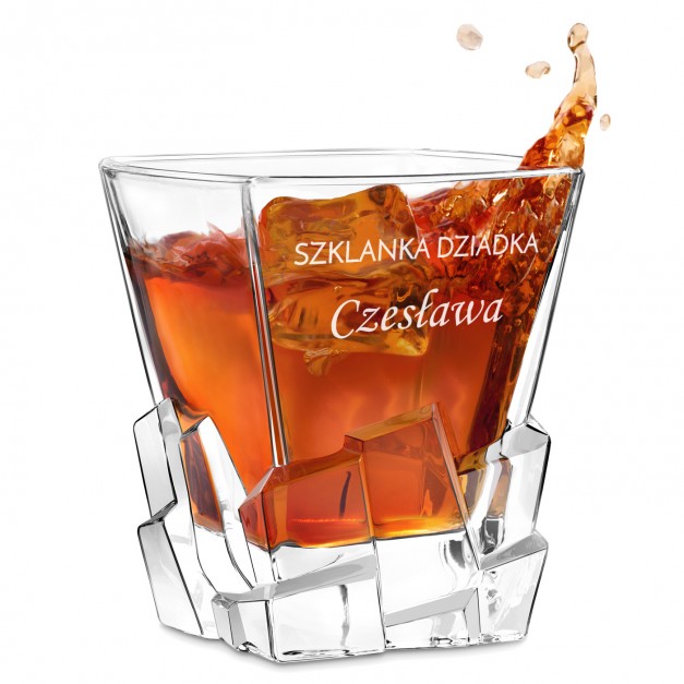 Szklanka do whisky z grawerem dla dziadka z imieniem