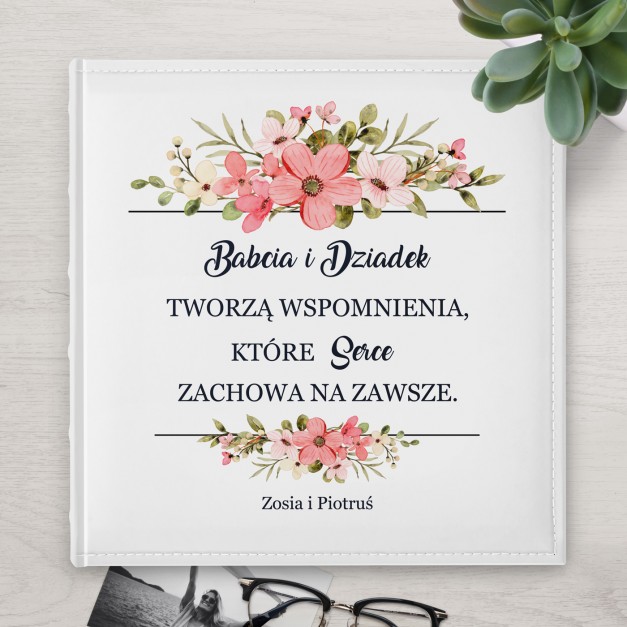 Duży album na zdjęcia dla babci i dziadka na rocznicę