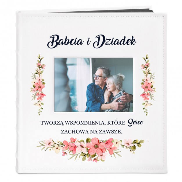 Album na zdjęcia z okienkiem i nadrukiem na Dzień Babci i Dziadka